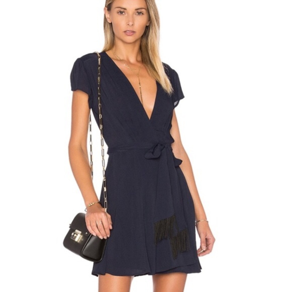 COPY - Tularosa Yvonne Navy Wrap Dress